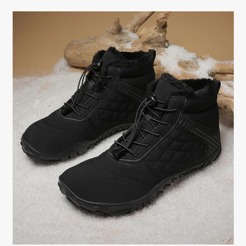 NEW Unisex Black Winter Barefoot Boots